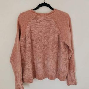 A New Day Pink Pullover Crochet Knitted Sweater
